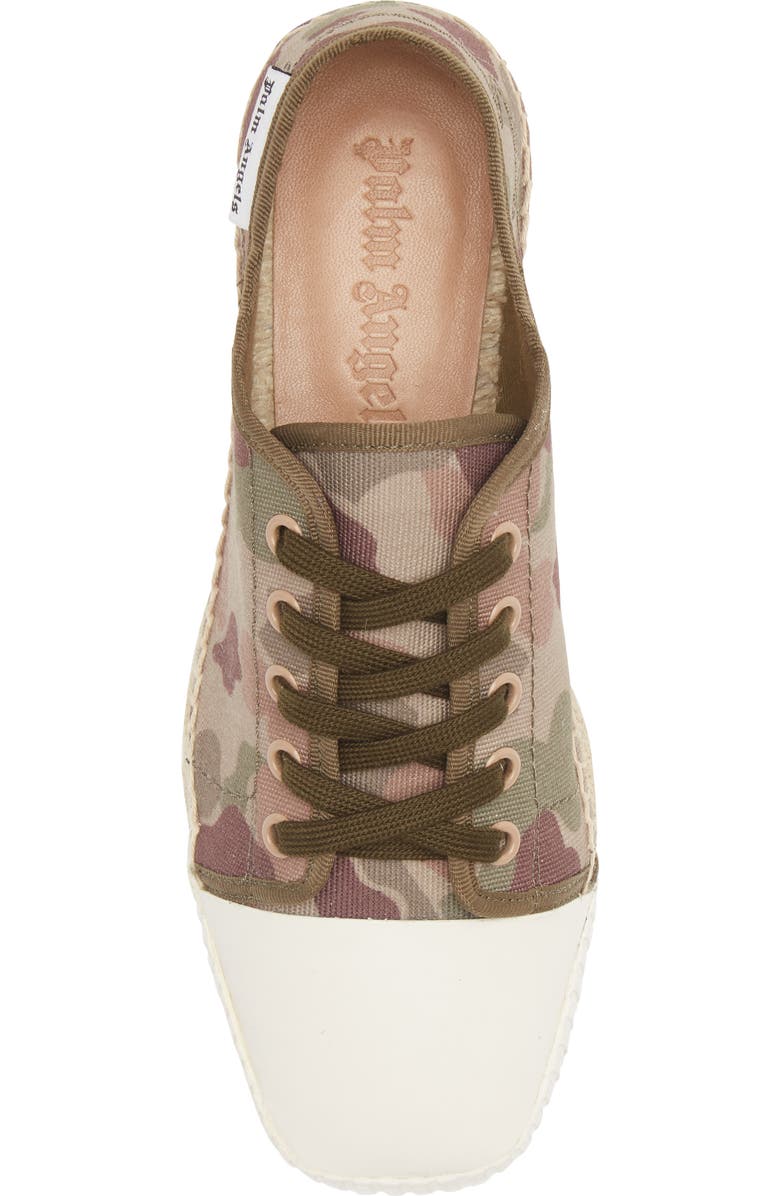 Palm Angels Camo Espadrille Platform Sneaker, Alternate, color,