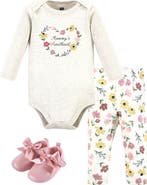 Hudson Baby Girl's Long-Sleeve Bodysuit, Pants, and Footwear Outfit