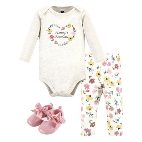 Hudson Baby Girl's Long-sleeve Bodysuit, Pants, And Footwear Outfit In Multi
