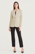 Misook Tailored LuxeStretch Ponte Single Button Blazer