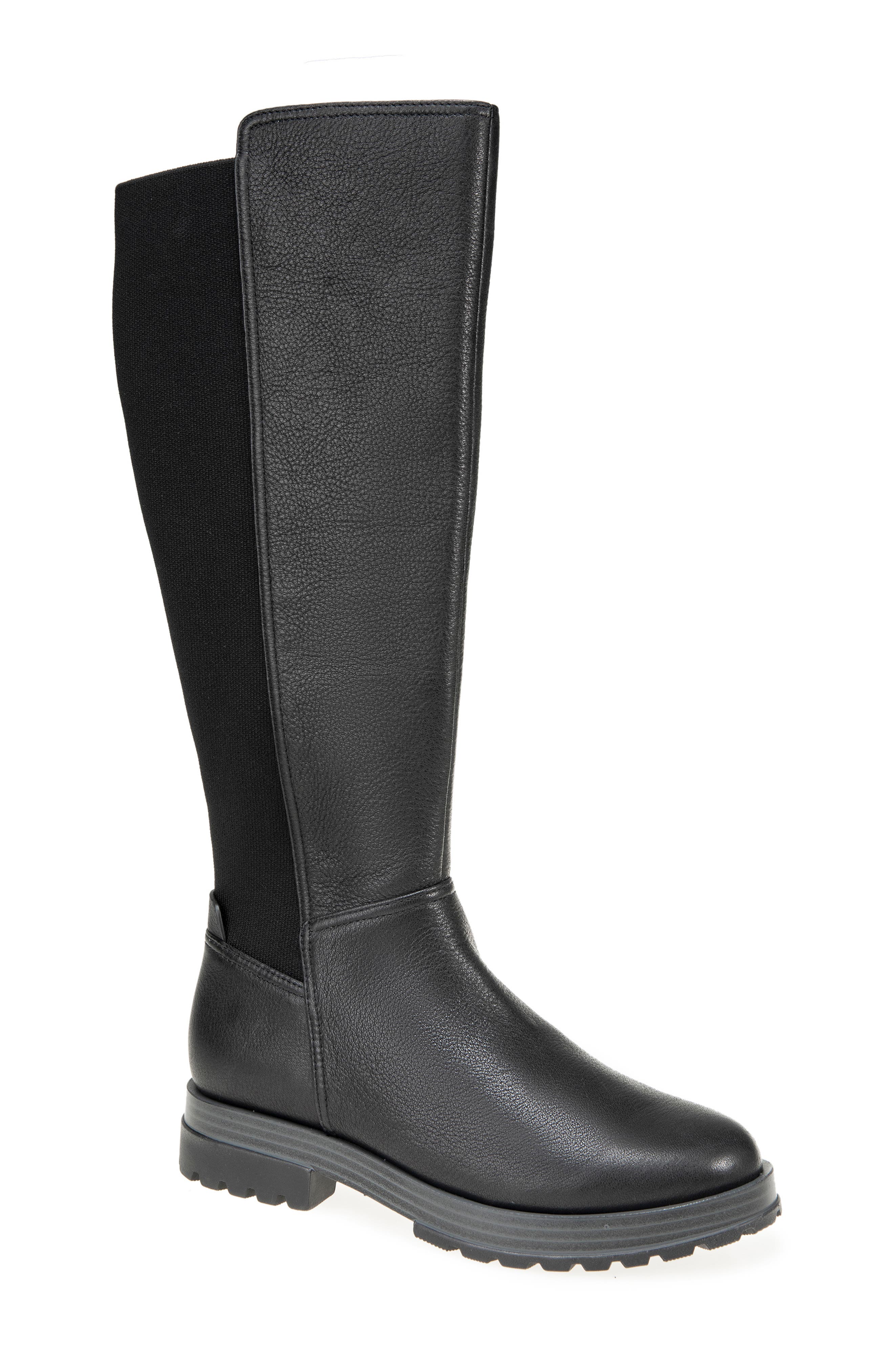 Prescila Knee High Boot, Main, color, BLACK LEATHER