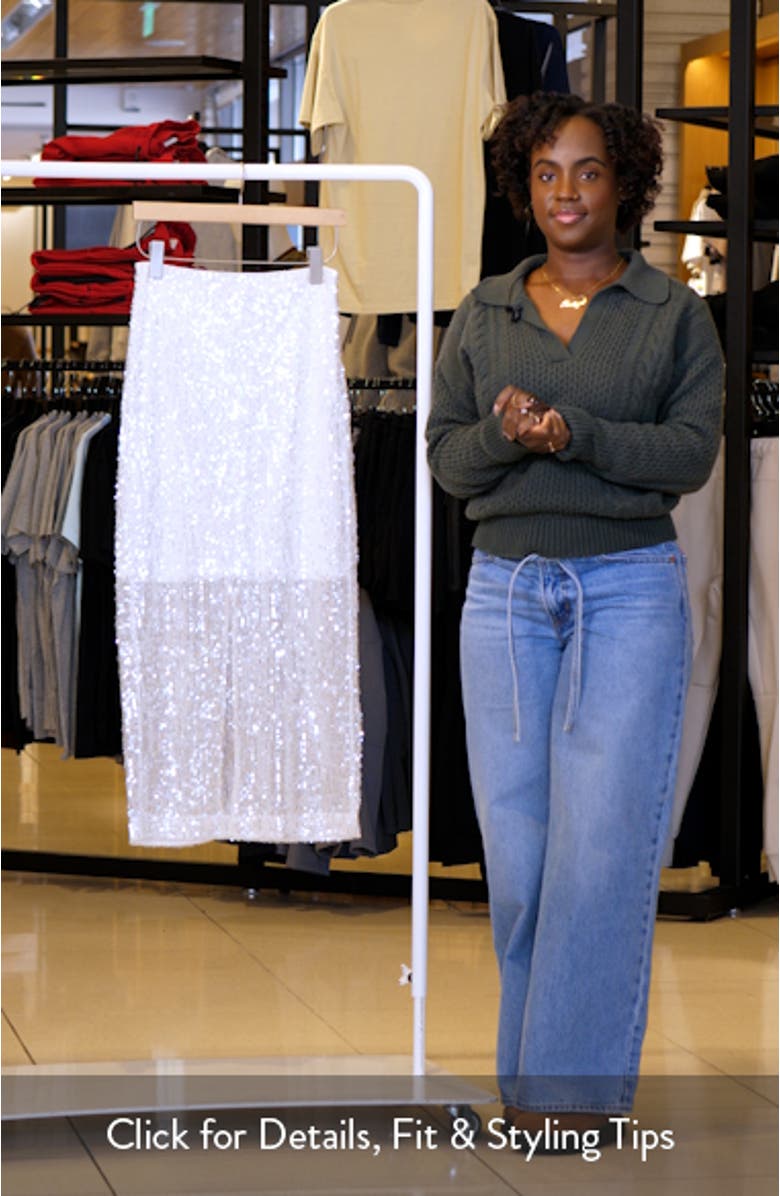 Sequin Maxi Skirt, sales video thumbnail