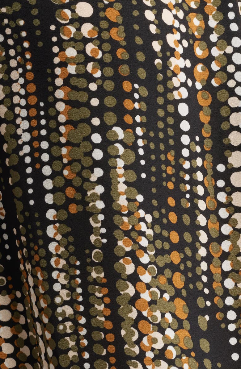 Anne Klein Dot Print Pleat Neck Sleeveless Top, Alternate, color, 