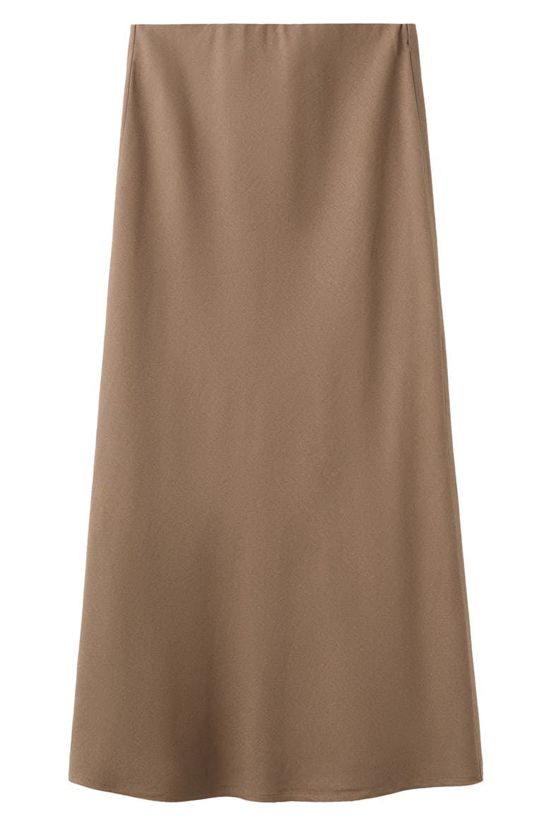Straight Midi Skirt, Alternate, color, BROWN