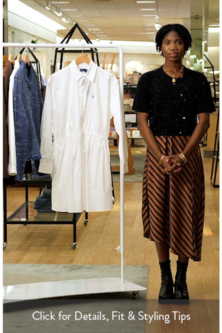 Long Sleeve Cotton Poplin Shirtdress video