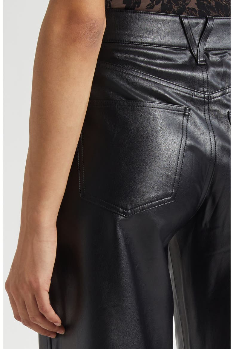 Kasey Faux Leather Wide Leg Pants, Alternate, color, BLACK