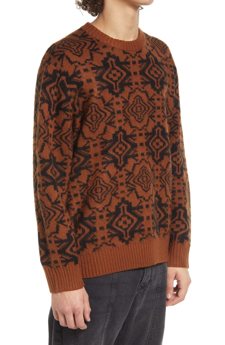 Topman Men's Blown Up Paisley Sweater, Alternate, color, 