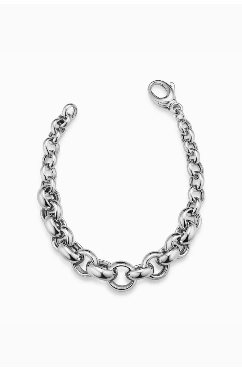 Oradina Roll With It Rolo Bracelet in Sterling Silver, Main, color, Silver