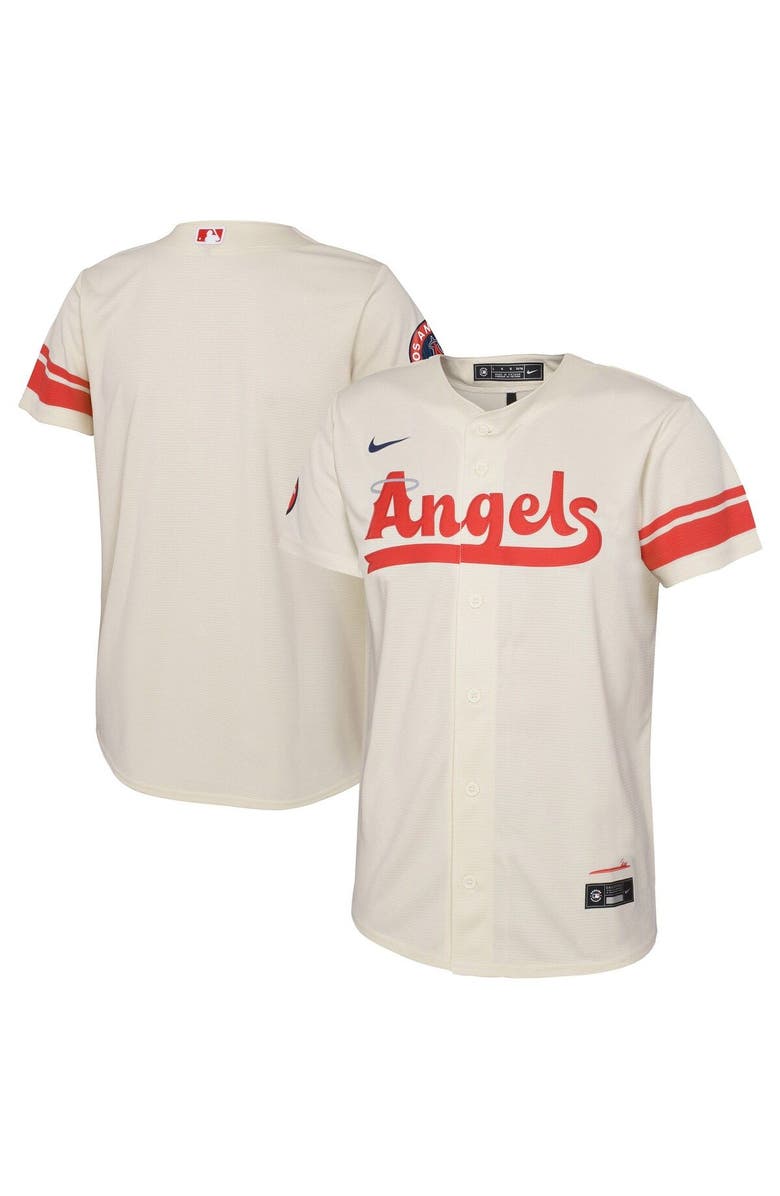 Nike Youth Nike Cream Los Angeles Angels  City Connect Replica Team Jersey, Main, color, 