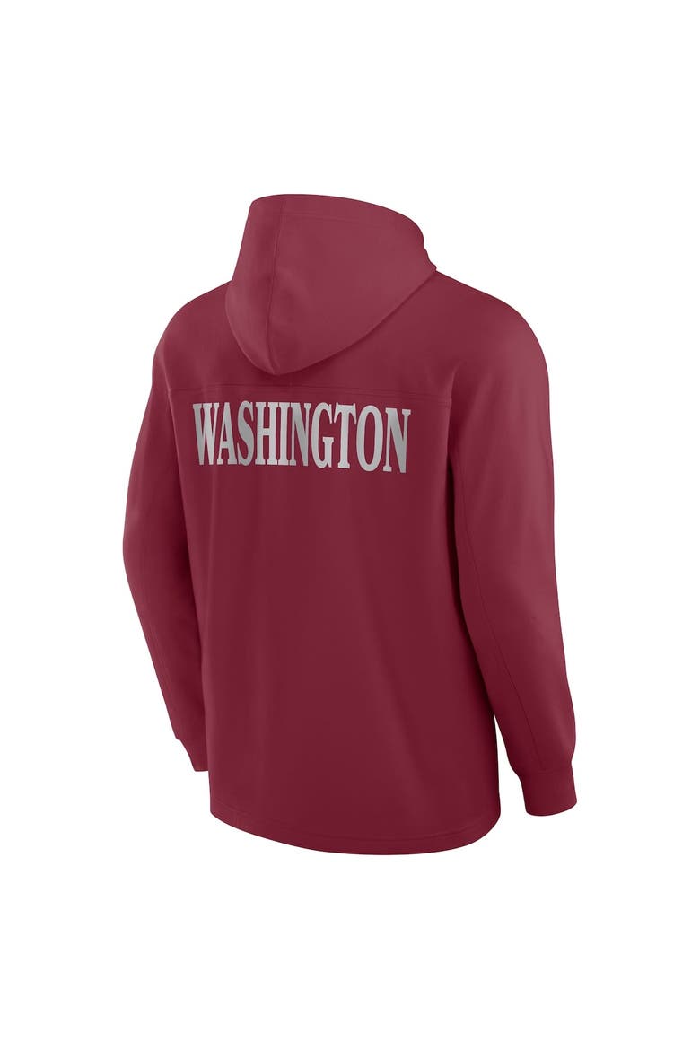 Men's Fanatics Burgundy Washington Commanders Elements Blaze Tri-Blend Long Sleeve Hoodie T-Shirt, Alternate, color, Burgundy