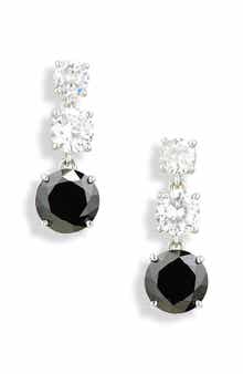 Nadri Cubic Zirconia Triple Drop Earrings