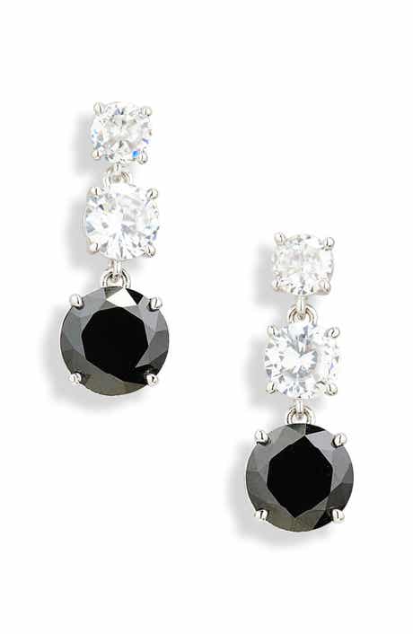 Nadri Cubic Zirconia Triple Drop Earrings