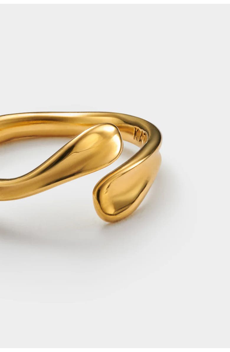 Katie Loxton Molten Luxe Waterproof Gold Wrap Ring, Alternate, color, Gold