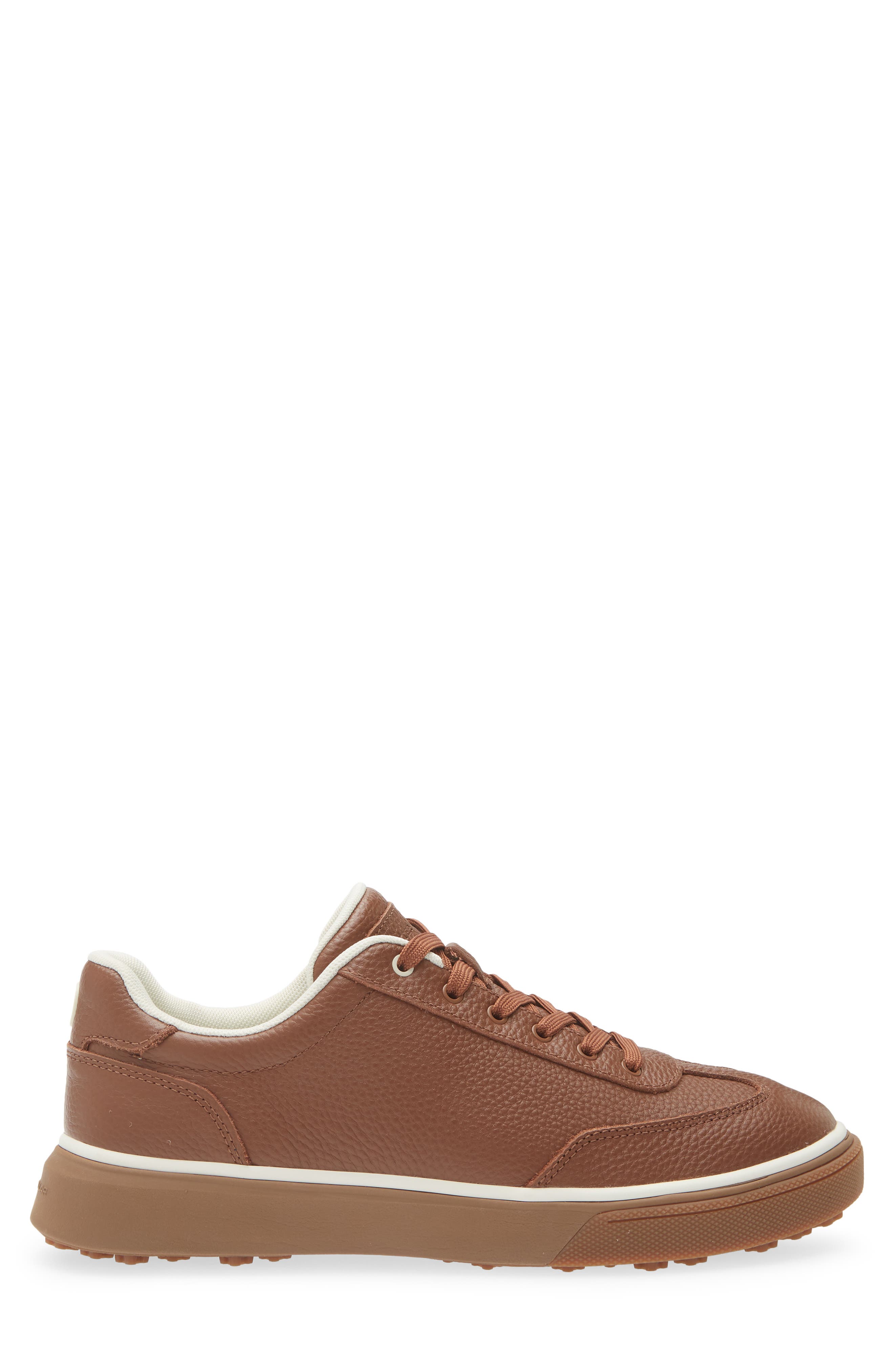 Peter Millar Drift Hybrid Water Resistant Leather Golf Shoe, Alternate, color, Whiskey