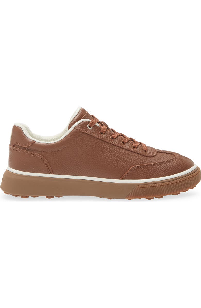 Peter Millar Drift Hybrid Water Resistant Leather Golf Shoe, Alternate, color, Whiskey