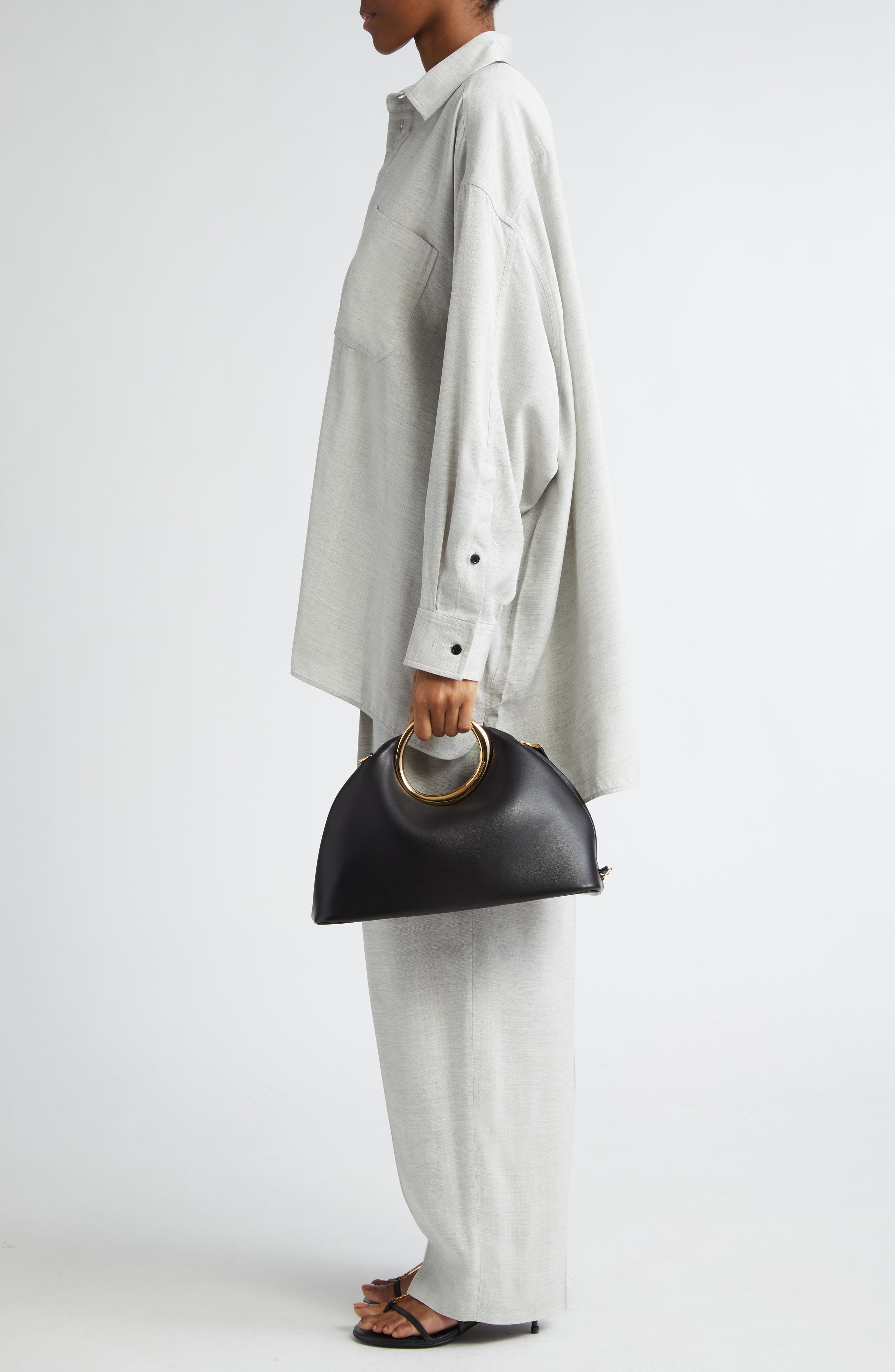 Jacquemus Le Calino Leather Top Handle Bag, Alternate, color, 