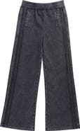 Tractr Kids' Rhinestone Stripe Wide Leg Pants