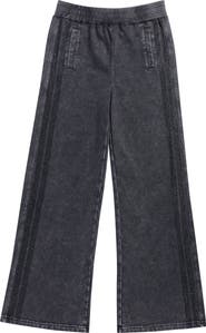 Tractr Kids' Rhinestone Stripe Wide Leg Pants