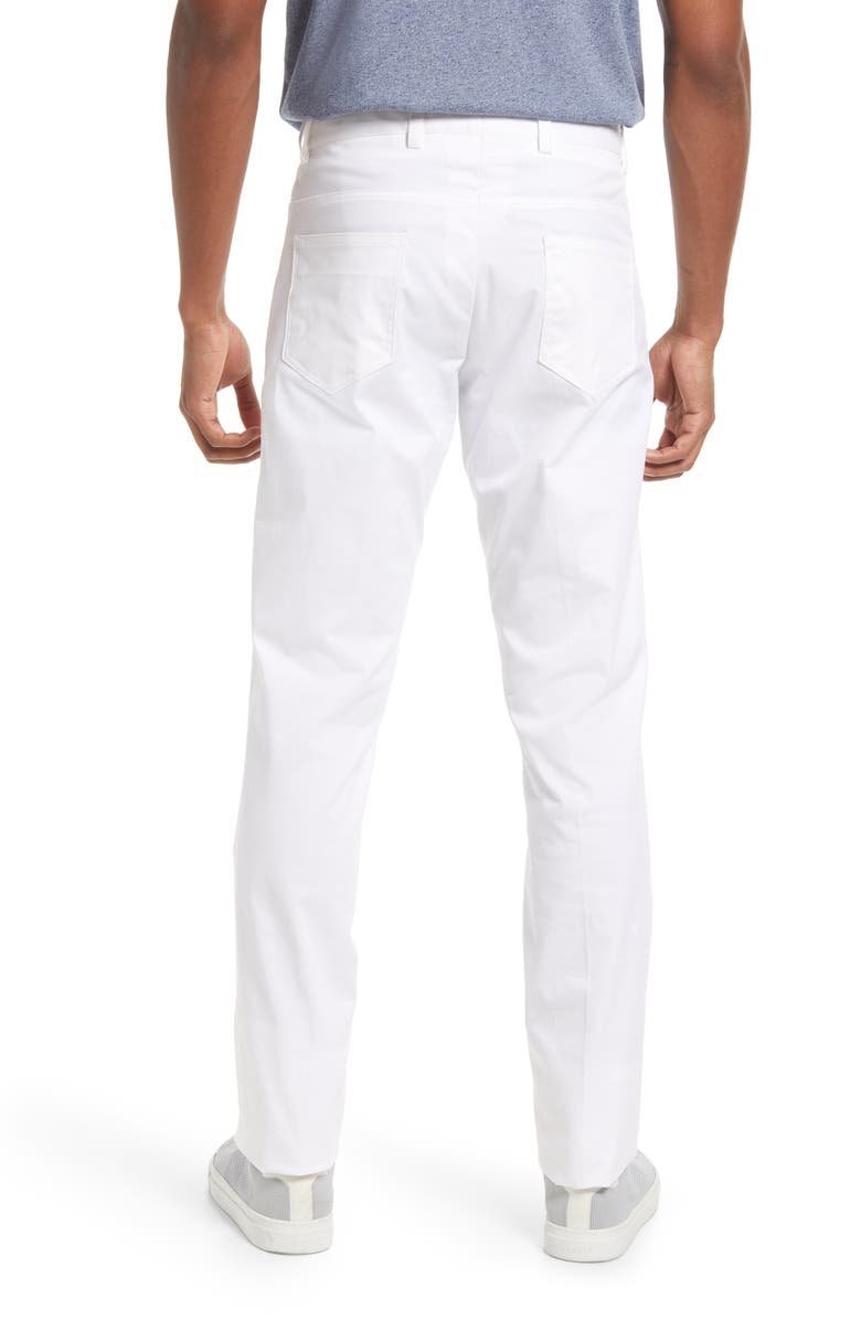 Berle Charleston Khaki 5 Pocket Stretch Twill Pants, Alternate, color, White