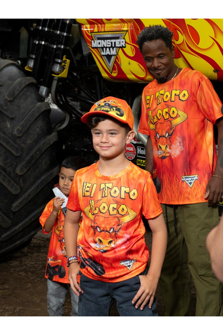 Boys' Strapback Baseball Cap, Alternate, color, El Toro Loco Orange