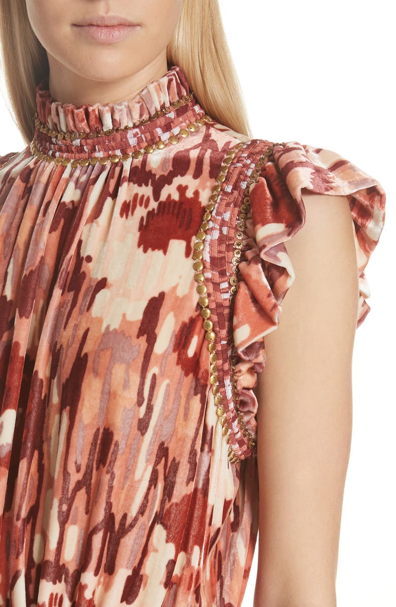 Ulla Johnson Penny Velvet Minidress, Alternate, color, 