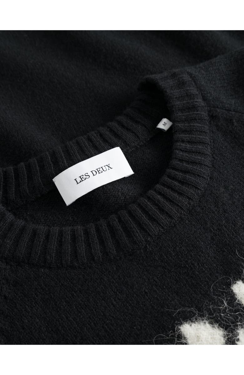 Les Deux Felipe Wool Blend Sweater, Alternate, color, Black/Ivory