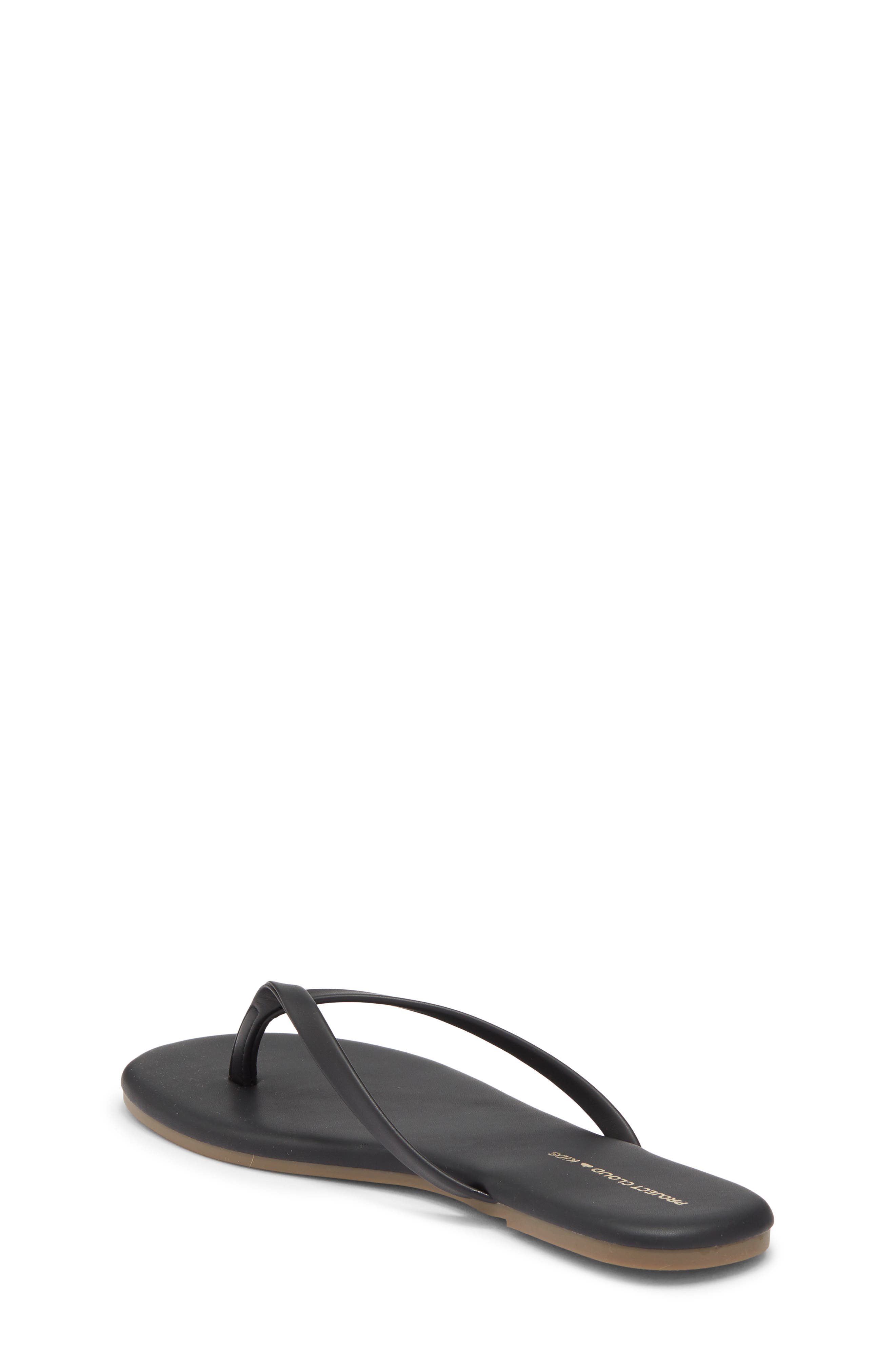 Project Cloud Kids' Little Fountain Flip Flop, Alternate, color, Black
