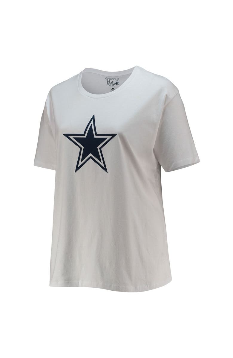 FANATICS Women's Fanatics Branded White Dallas Cowboys Plus Size Star Scoop Neck T-Shirt, Alternate, color, 