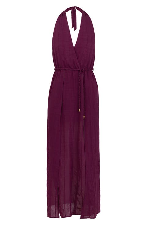Talita Halter Cover-Up Maxi Dress