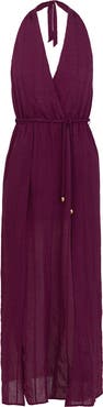 ViX Paula Hermanny Talita Halter Cover-Up Maxi Dress