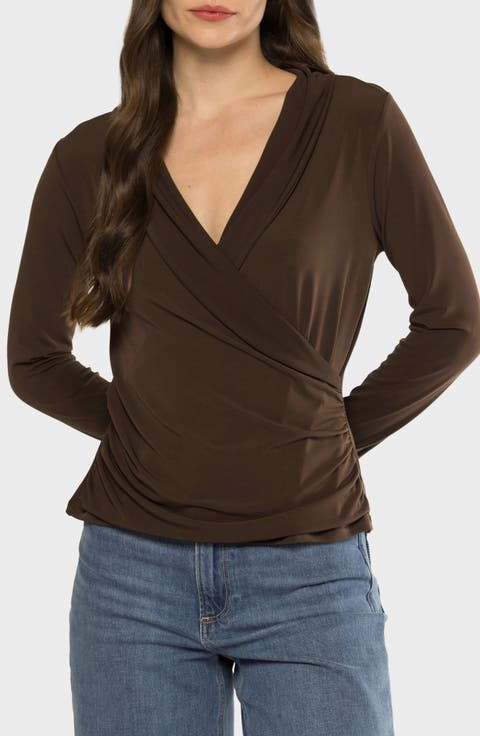 Prescott Draped Long Sleeve Top