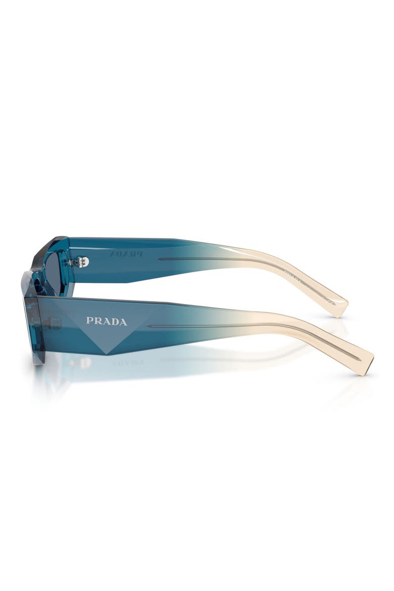 53mm Pillow Sunglasses, Alternate, color, BLUE / DARK BLUE