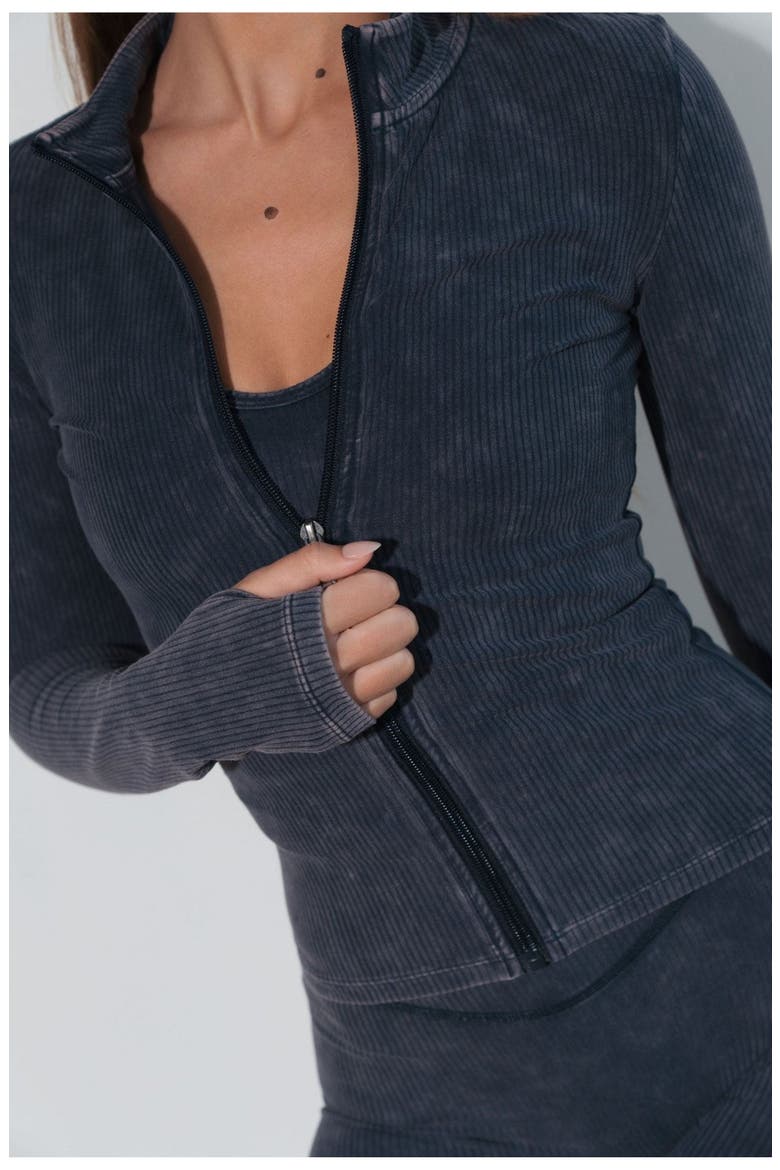 Cloud II Rib Basic Jacket, Alternate, color, Oxford Washed