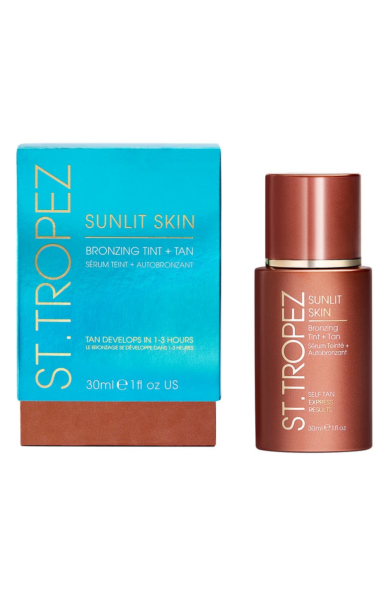 St. Tropez Sunlit Skin Bronzing Tint + Self Tan Serum, Main, color, 