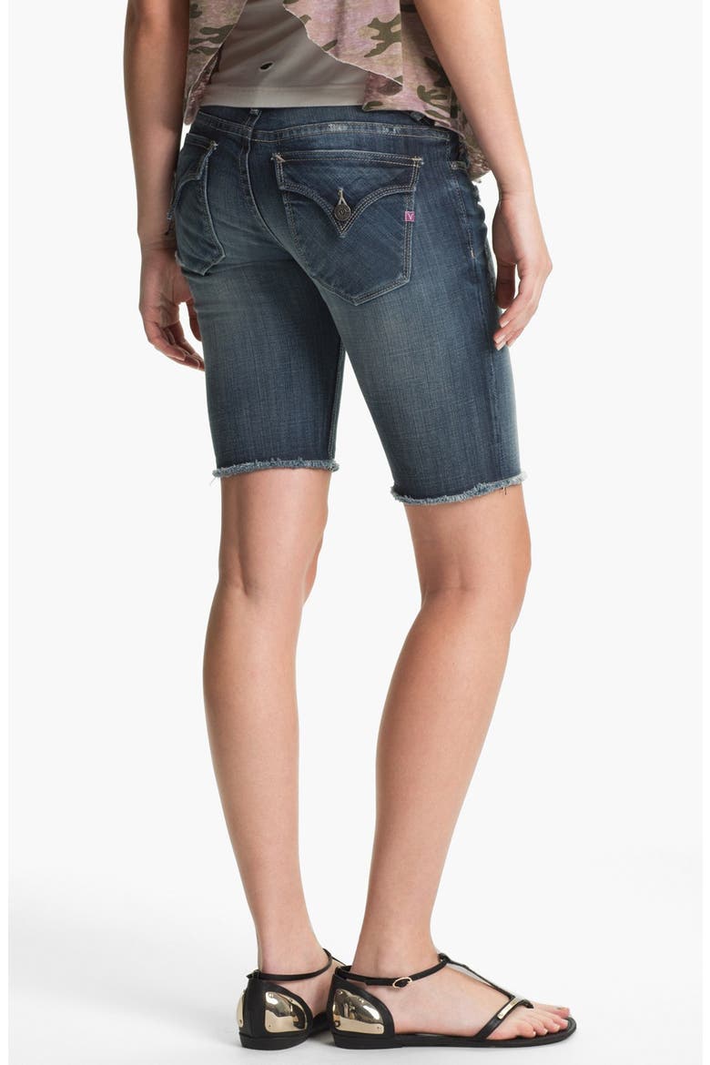 'New York' Cutoff Denim Bermuda Shorts, Alternate, color, MEDIUM WASH
