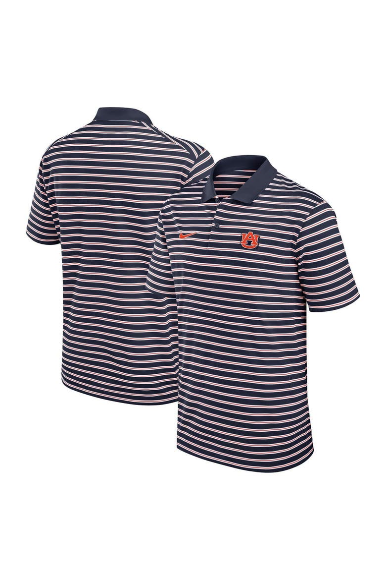Men's Nike Navy Auburn Tigers Solid Foundation Striped Dri-FIT Polo, Alternate, color, Navy