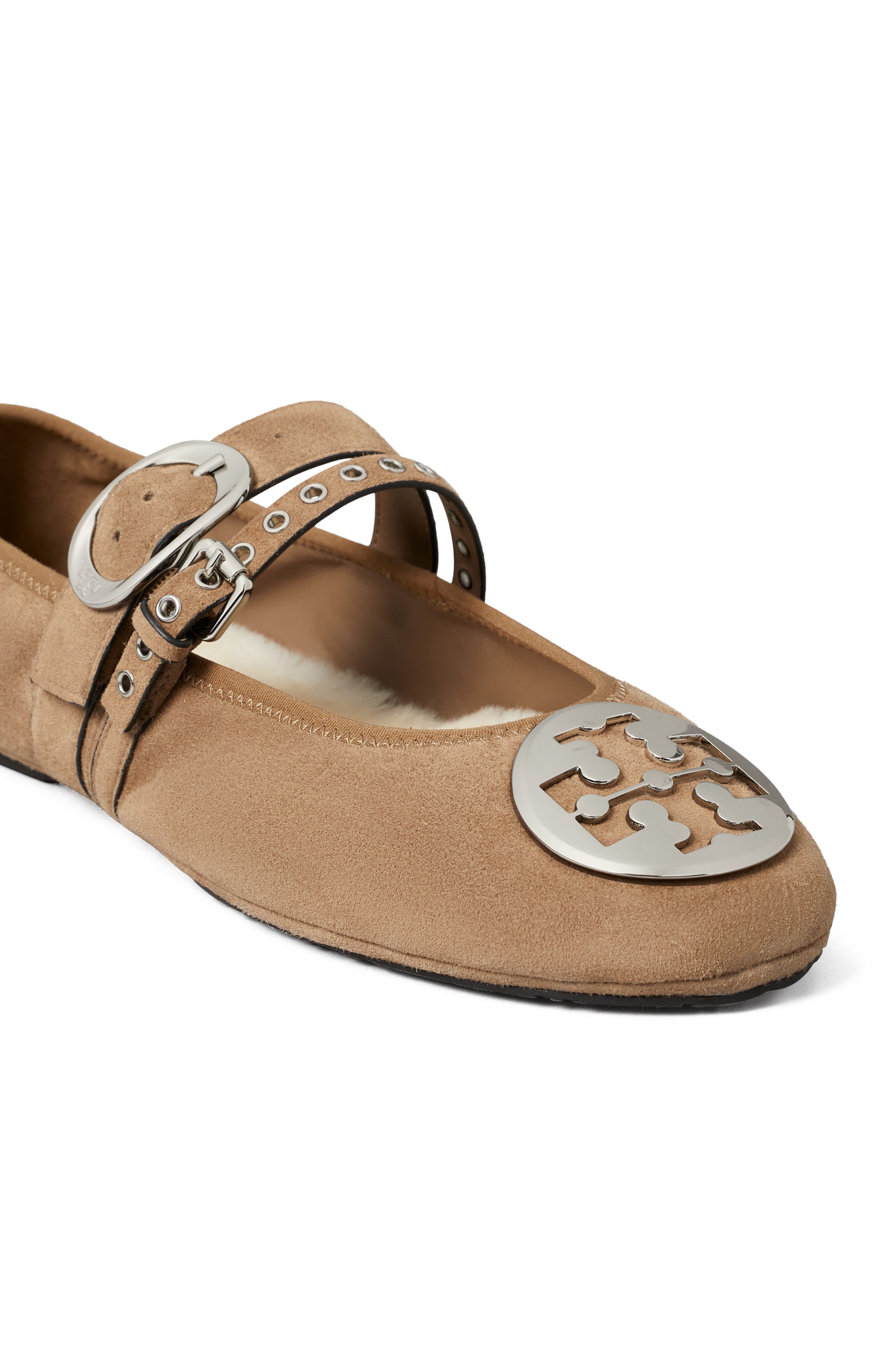 Reva Punk Travel Ballet Flat, Alternate, color, RIVER ROCK / SILVER