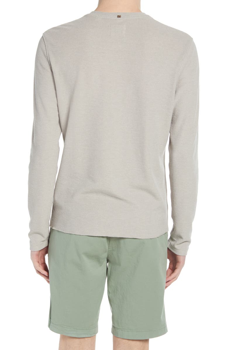 Billy Reid Slim Fit Waffle Knit Henley, Alternate, color, 