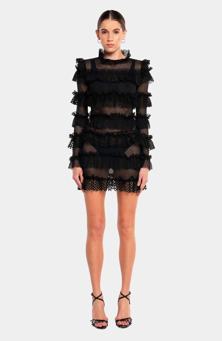 OW Collection GRACE Dress, Main, color, Black