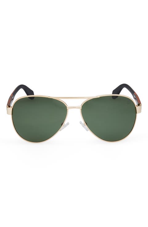 62mm Oversize Polarized Pilot Sunglasses