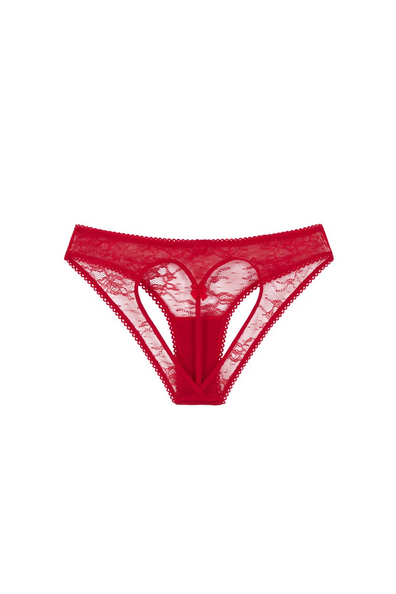 Amore Cheeky Panties, Alternate, color, Dark red