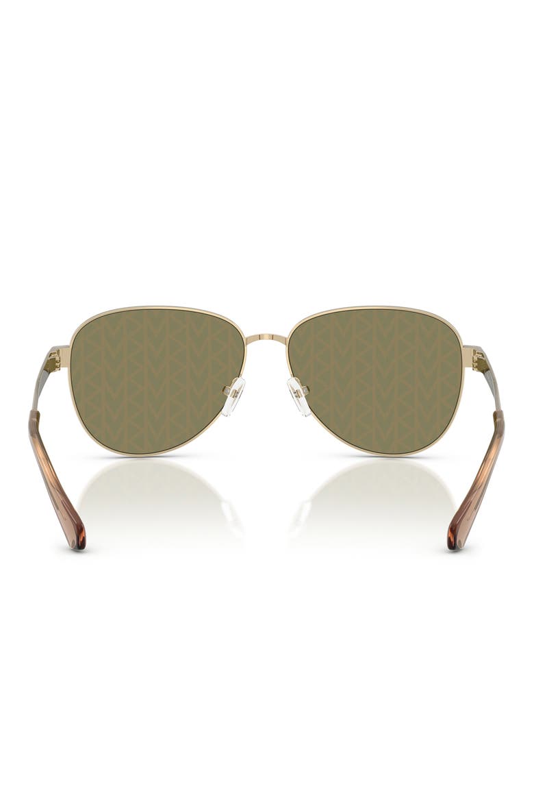 61mm Biarritz Pilot Sunglasses, Alternate, color, GOLD / DARK BROWN MONO
