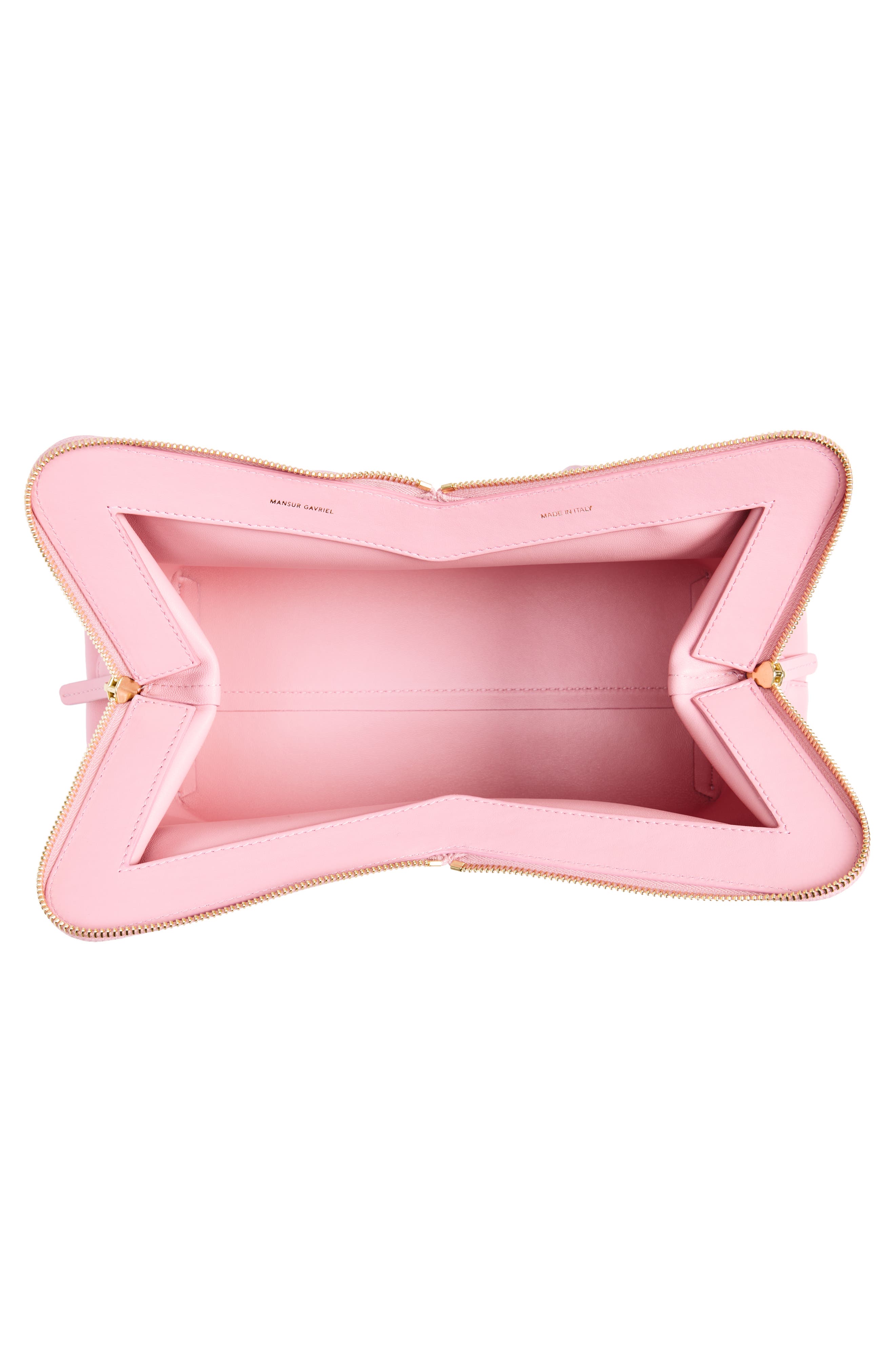 Mansur Gavriel M Frame Leather Shoulder Bag, Alternate, color, Flamingo