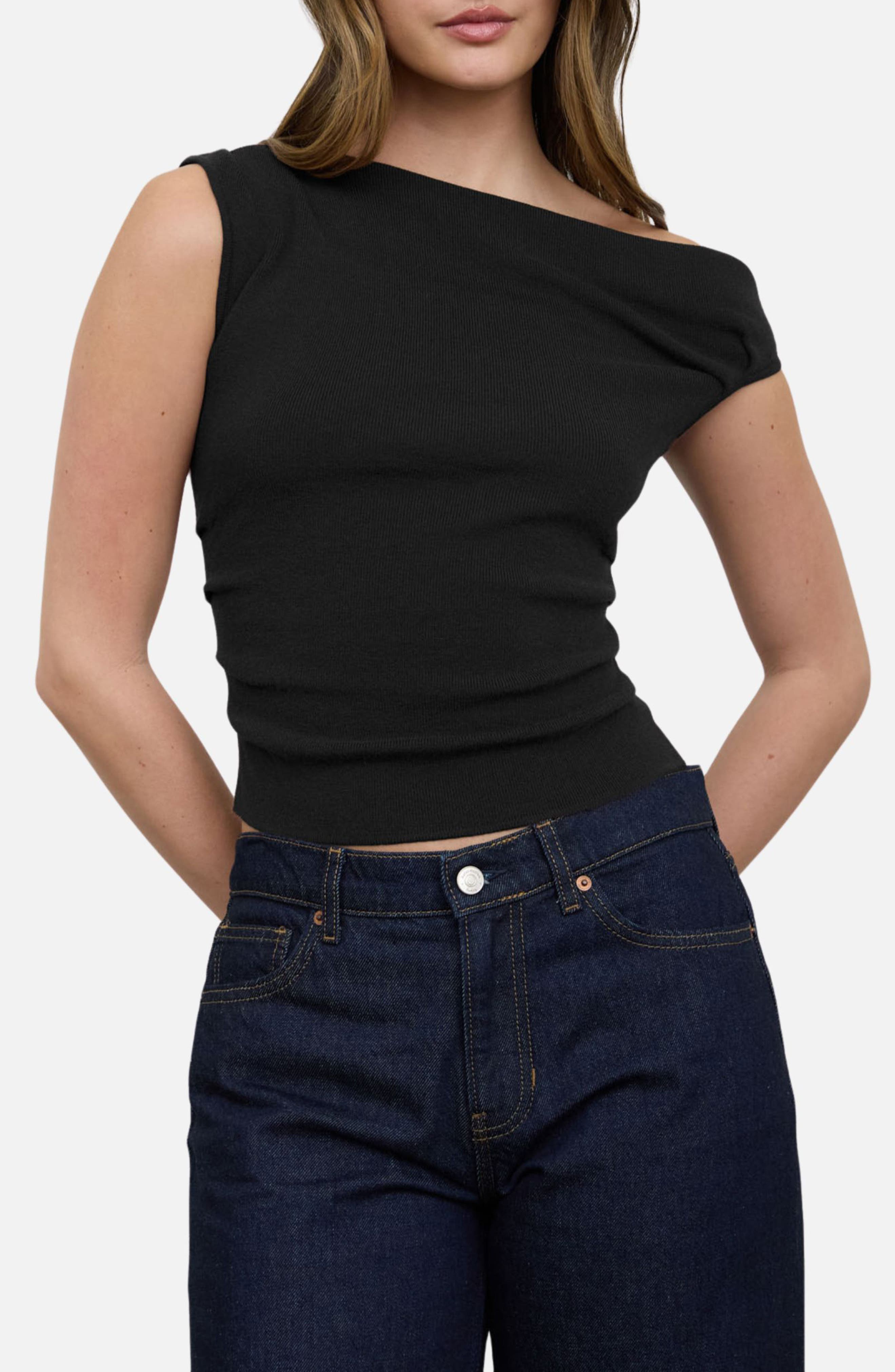 Asymmetrical Rib Top