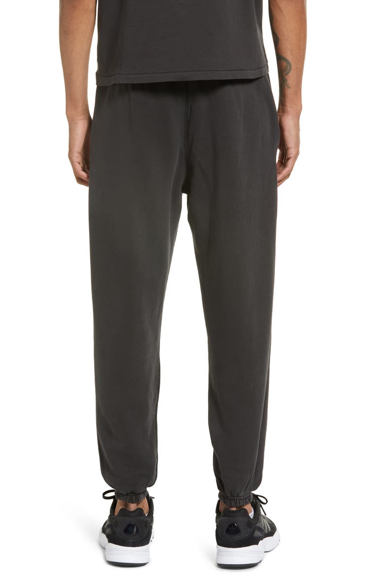 Core Organic Cotton Brushed Terry Sweatpants, Alternate, color, VINTAGE BLACK