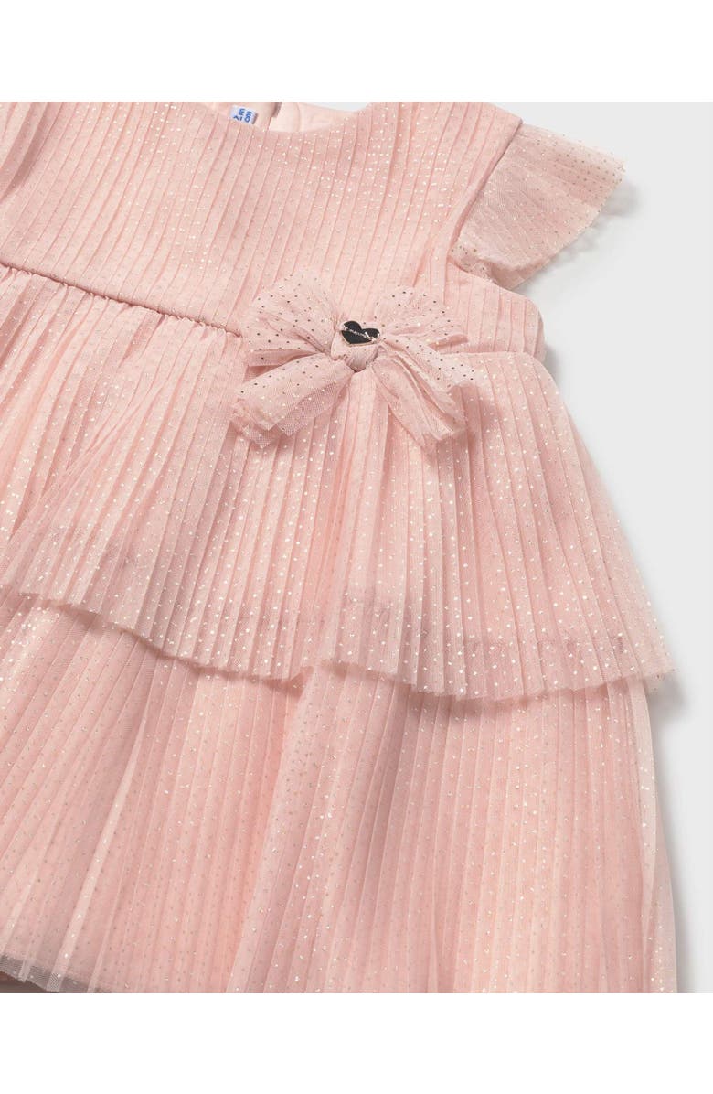 Mayoral Dress With Glitter Bow, Alternate, color, Pink