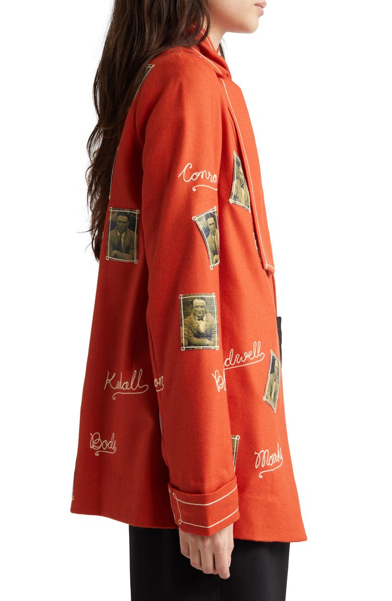 Bode Alumni Embroidered Wool Blend Jacket, Alternate, color, 