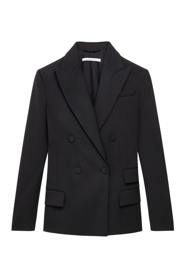 Oversized Double Breasted Jacket | Black, Alternate, color, BLACK