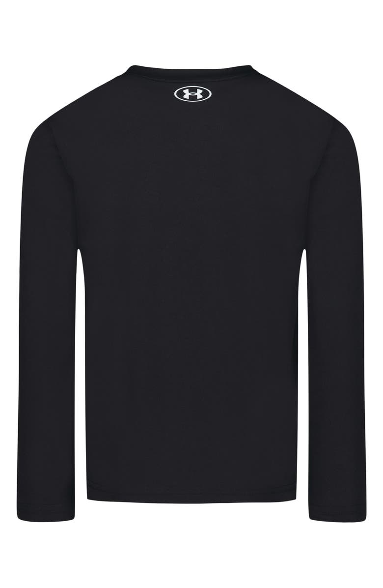 Under Armour Kids' Chrome Football Tech Long Sleeve T-Shirt, Alternate, color, Black