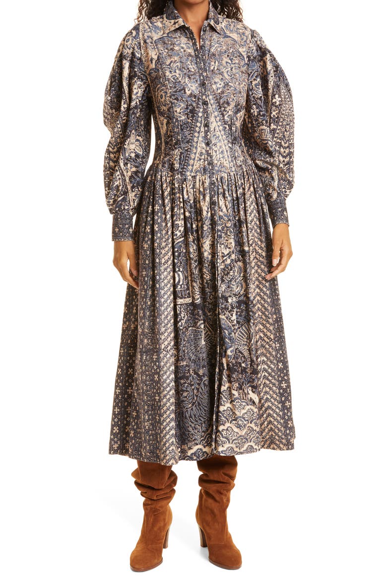 Lucinda Puff Sleeve Maxi Dress, Alternate, color, TWILIGHT